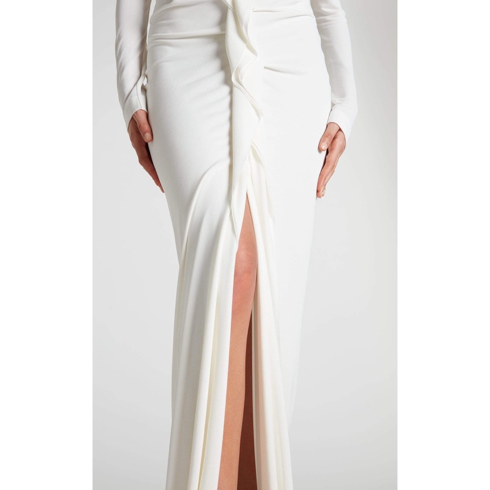 NWT ROLAND MOURET Compeyson stretch-crepe gown - Picture 8 of 10